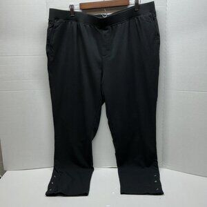 1X PANTS D&CO. BLACK SNAPS AT BOTTOM QVC CLOTHES-💕OFFERS & BUNDLES